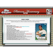 2021 Topps Chrome Platinum Anniversary Baseball Hobby LITE 16-Box Case