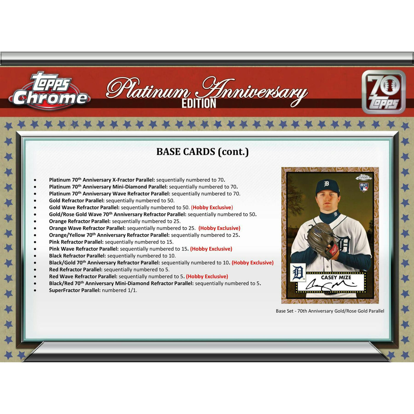2021 Topps Chrome Platinum Anniversary Baseball Hobby LITE 16-Box Case