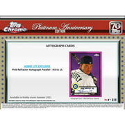 2021 Topps Chrome Platinum Anniversary Baseball Hobby LITE Box