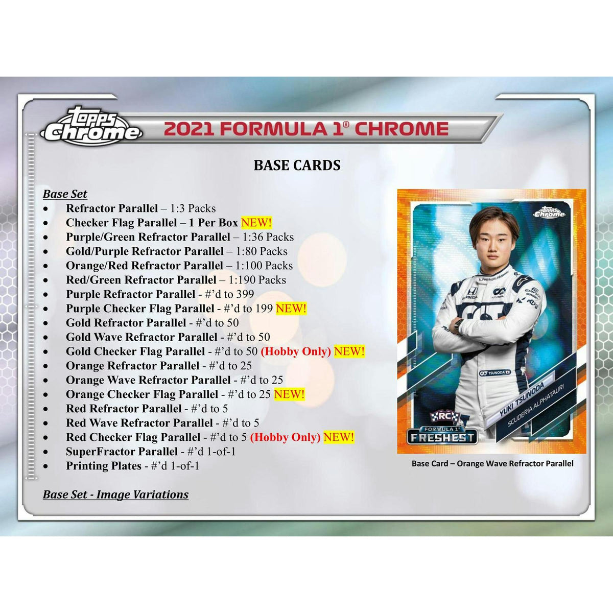 2021 Topps Chrome F1 Formula 1 Racing Hobby Box