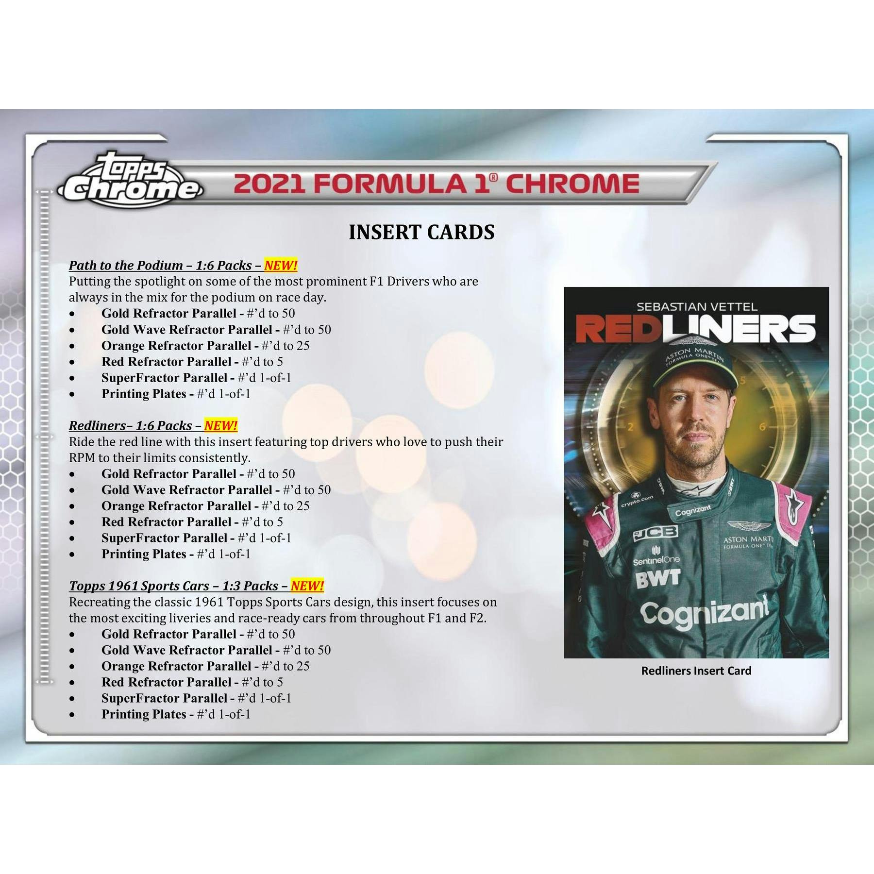 2021 Topps Chrome F1 Formula 1 Racing Hobby Box