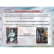 2021 Topps Chrome F1 Formula 1 Racing Hobby Lite Box
