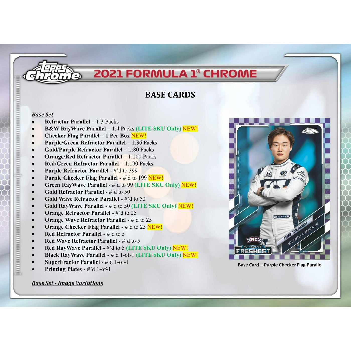2021 Topps Chrome F1 Formula 1 Racing Hobby Lite 16-Box Case