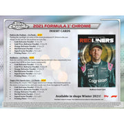 2021 Topps Chrome F1 Formula 1 Racing Hobby Lite 16-Box Case