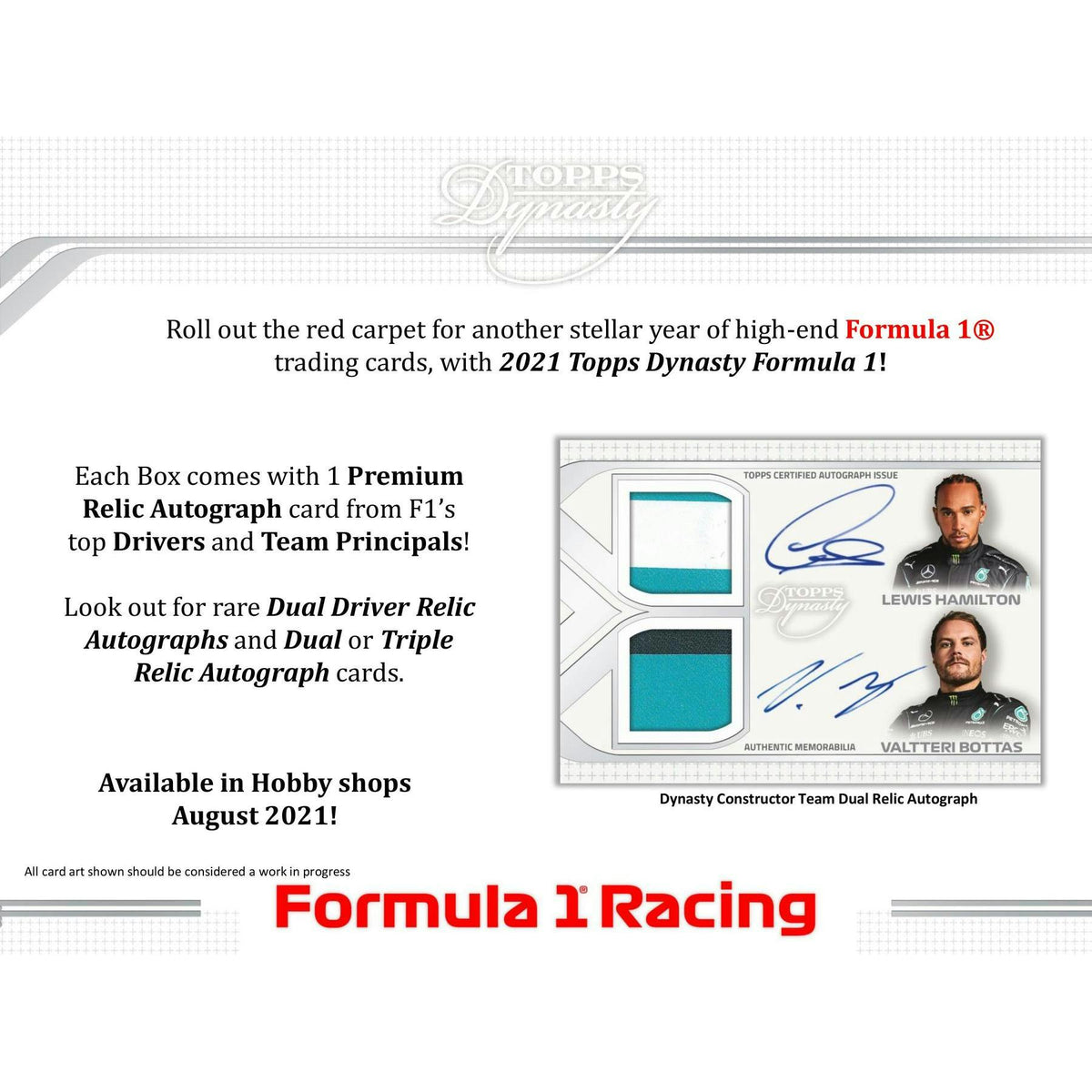 2021 Topps Dynasty F1 Formula 1 Racing Hobby Box