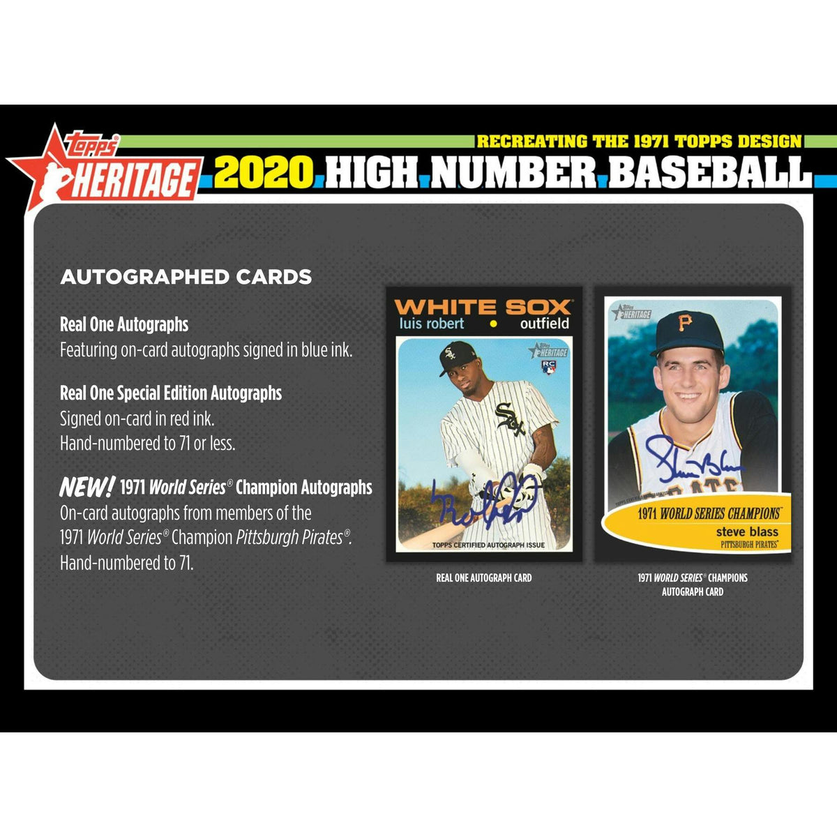 2020 Topps Heritage High Number Baseball Hobby 12-Box Case