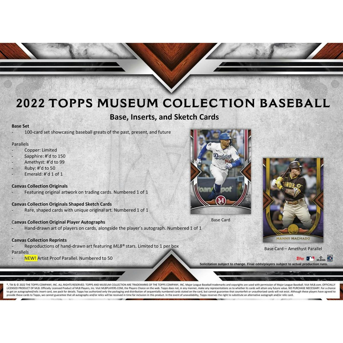 2022 Topps Museum Collection Baseball Hobby Box