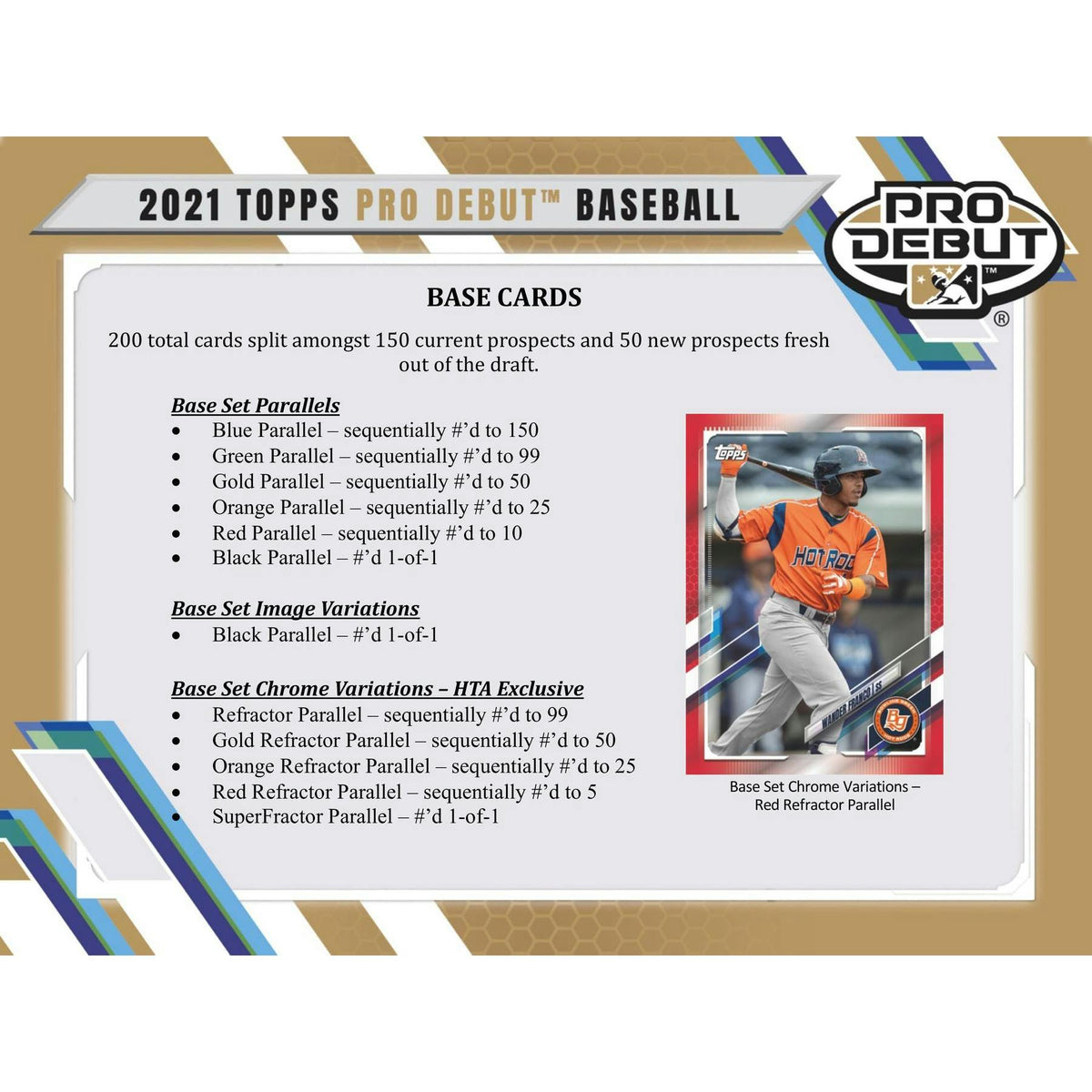 2021 Topps Pro Debut Baseball Hobby Jumbo Box