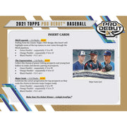 2021 Topps Pro Debut Baseball Hobby Jumbo 8-Box Case