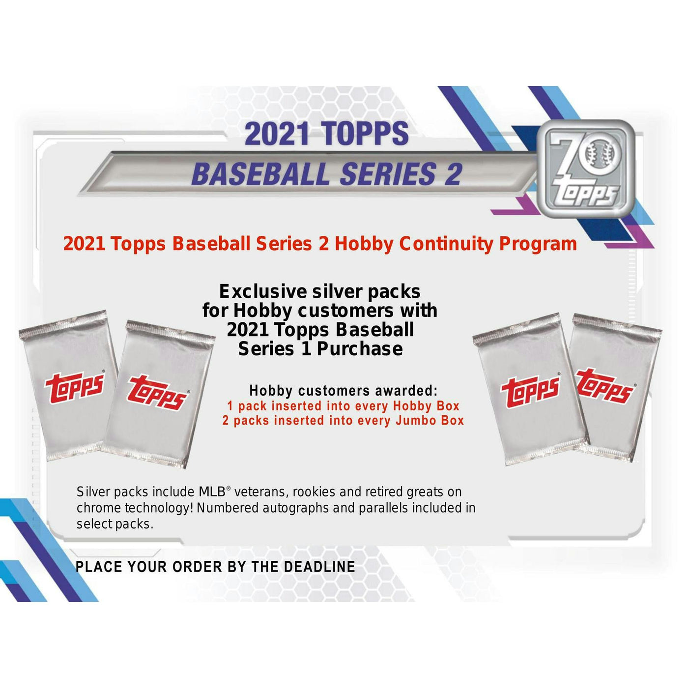 2021 Topps Series 2 Baseball Hobby Jumbo 6-Box Case