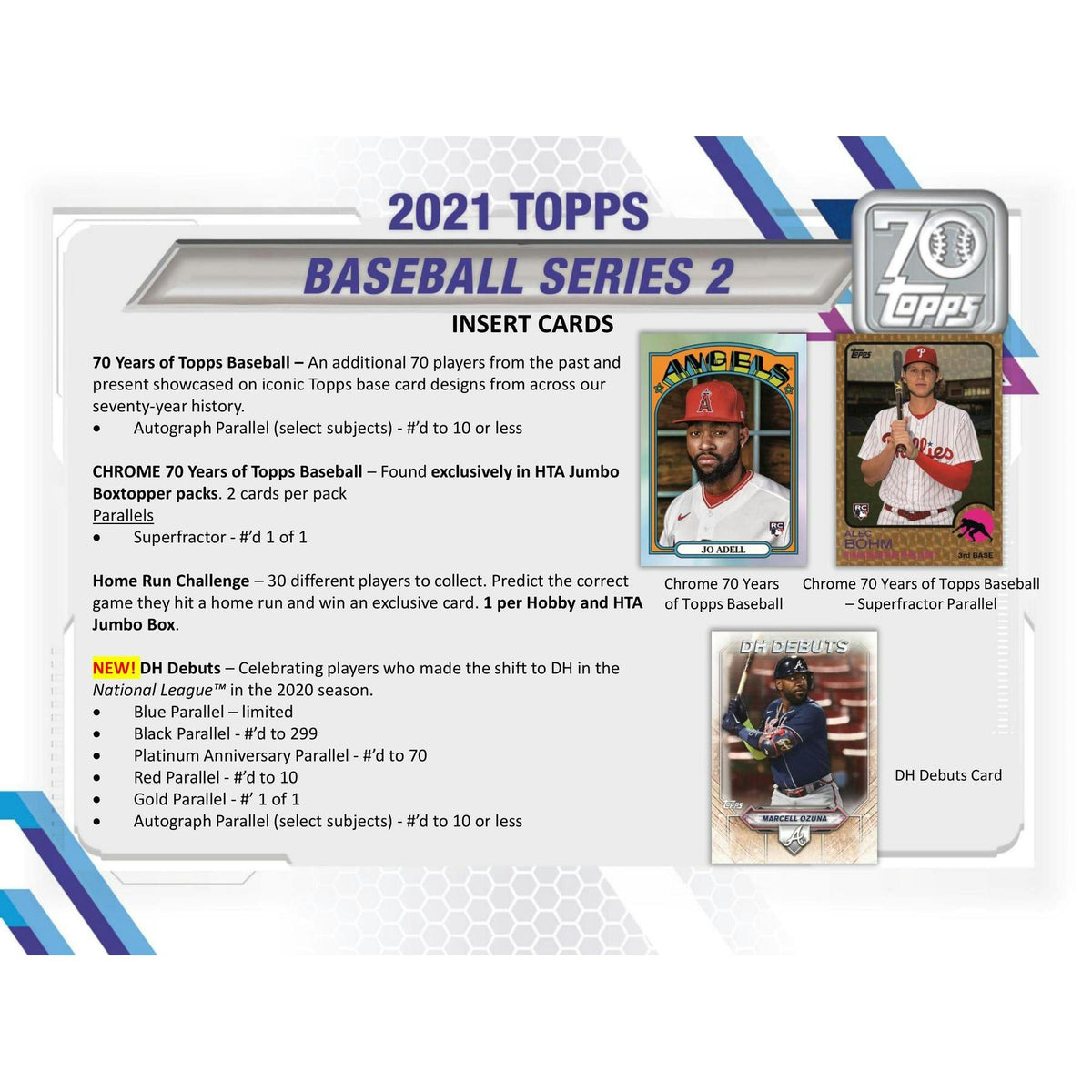 2021 Topps Series 2 Baseball Hobby Jumbo 6-Box Case