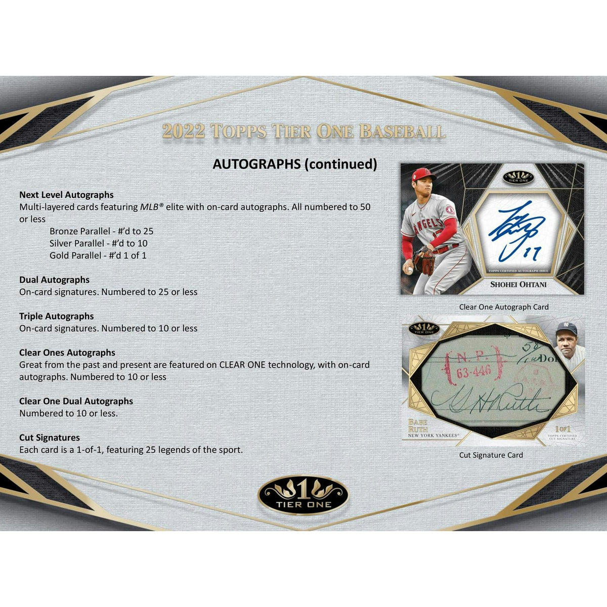 2022 Topps Tier One Baseball Hobby 12-Box Case
