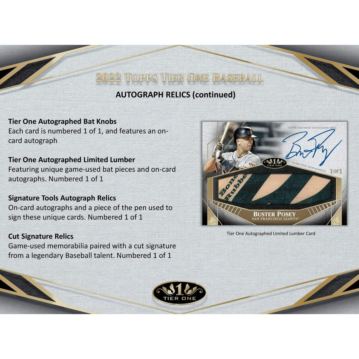 2022 Topps Tier One Baseball Hobby Box