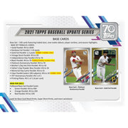 2021 Topps Update Series Baseball Hobby Jumbo 6-Box Case