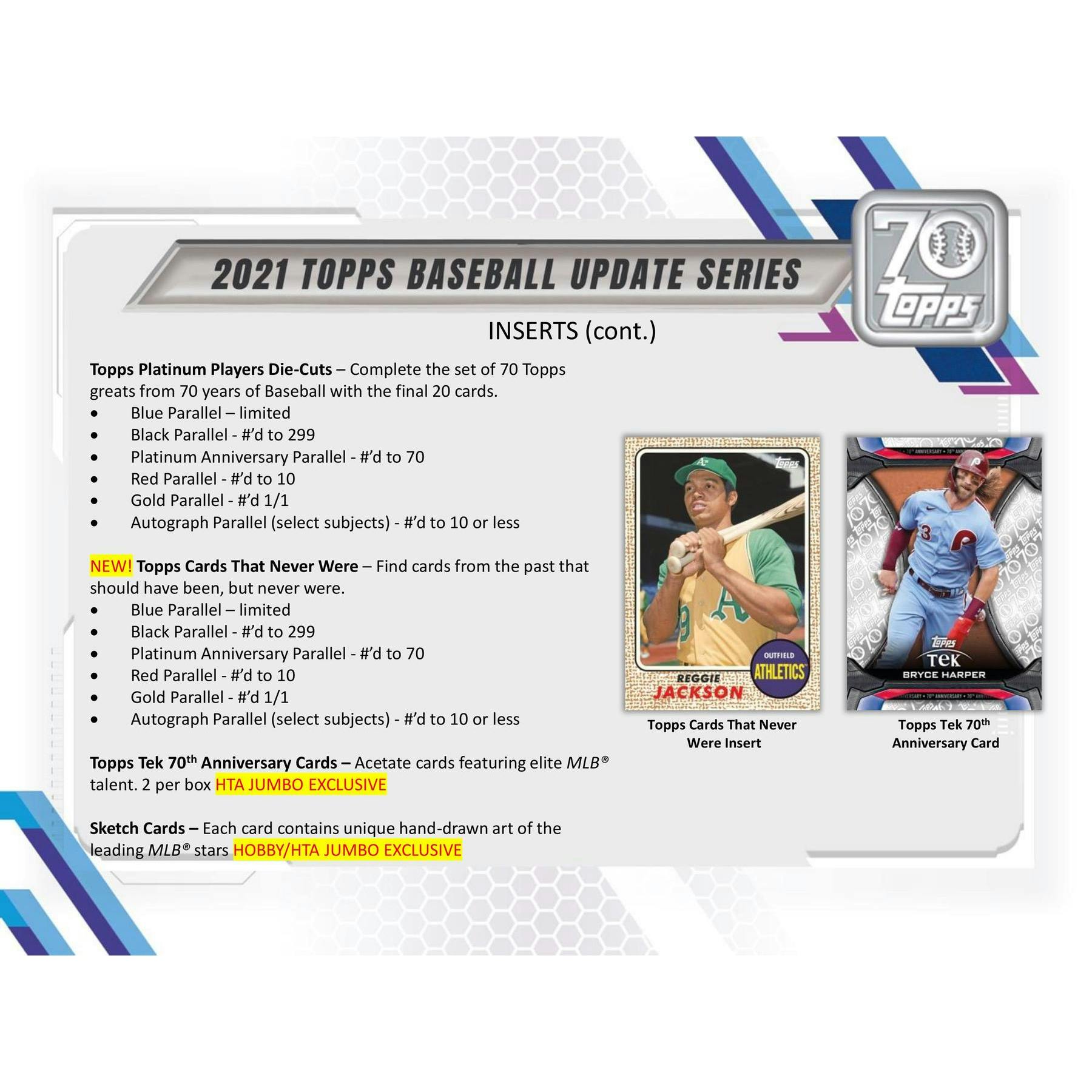 2021 Topps Update Series Baseball Hobby Jumbo Box