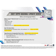 2021 Topps Update Series Baseball Hobby 12-Box Case