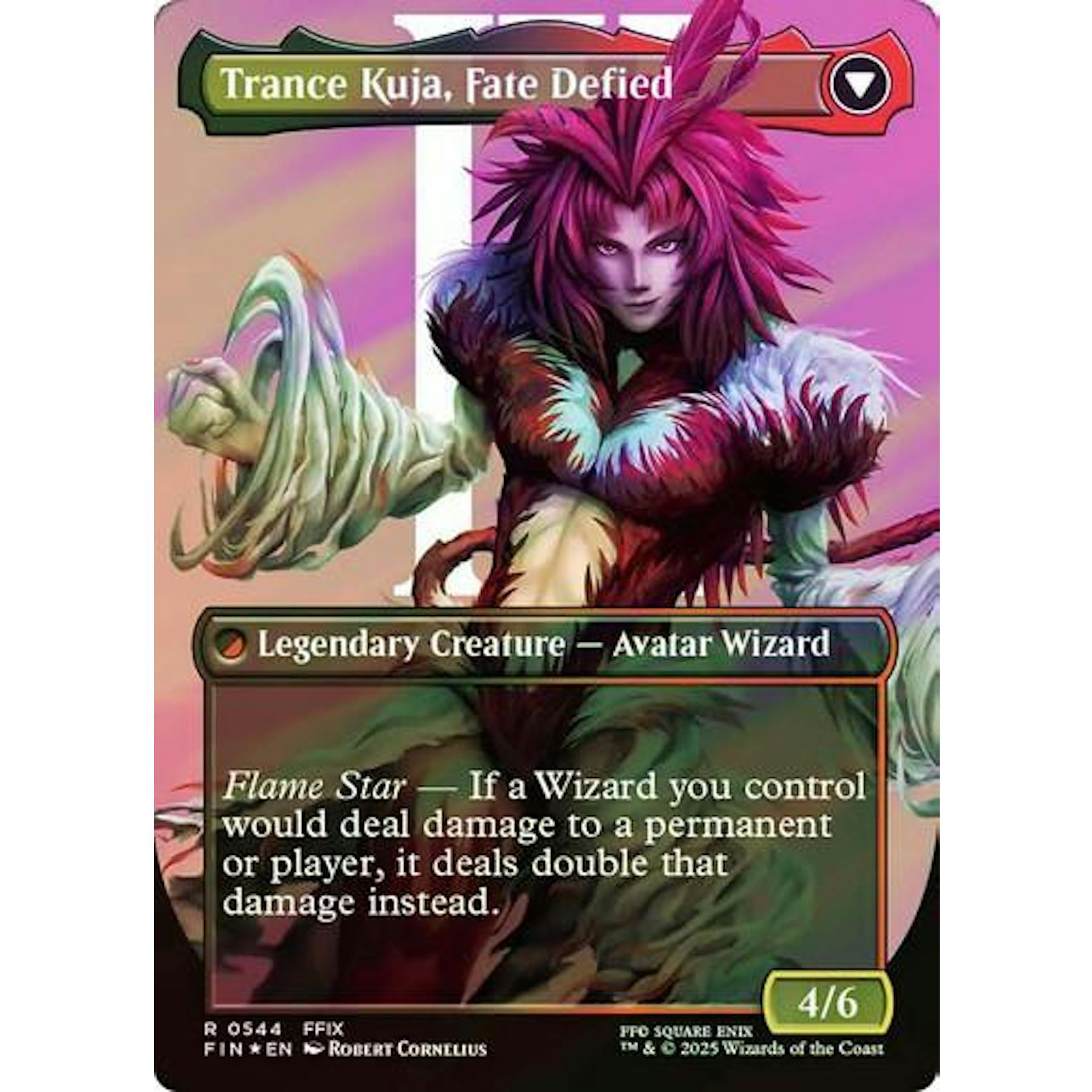 Magic the Gathering Final Fantasy Kuja, Genome Sorcerer BORDERLESS SURGE FOIL NEAR MINT NM