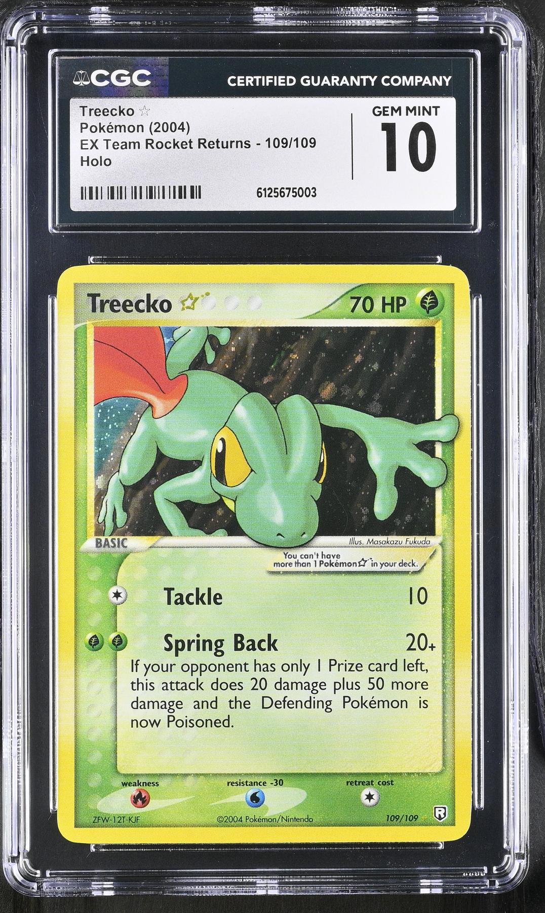 Pokemon EX Team Rocket Returns Treecko Gold Star 109/109 CGC 10 GEM MINT