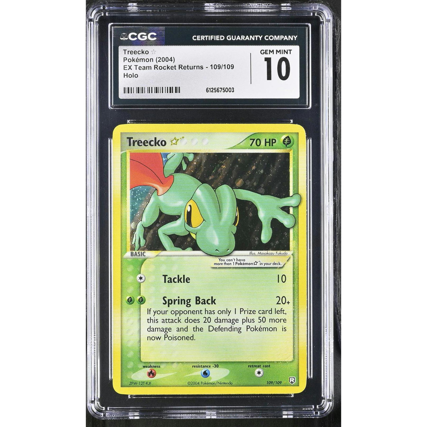 Pokemon EX Team Rocket Returns Treecko Gold Star 109/109 CGC 10 GEM MINT