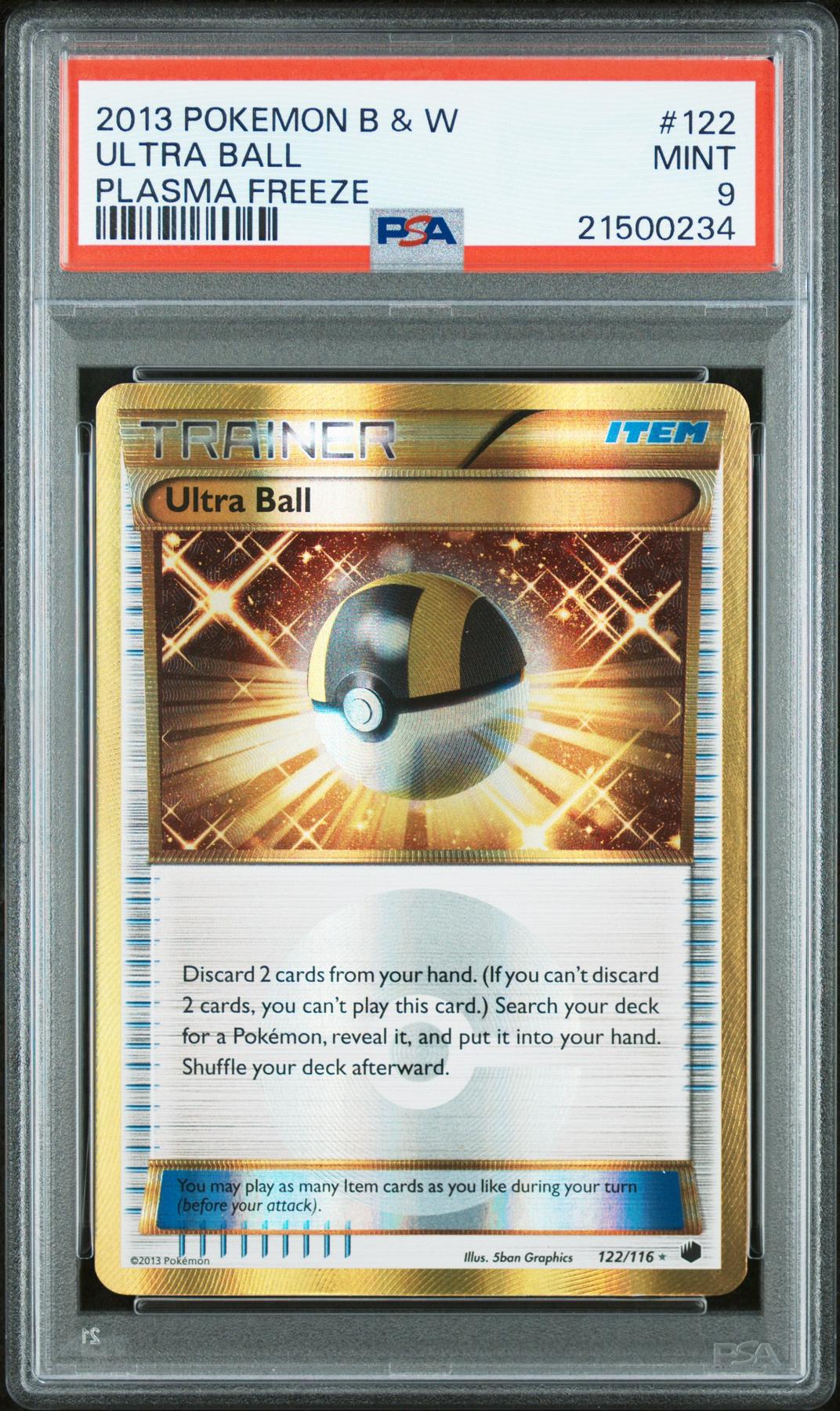 Pokemon BW Plasma Freeze Ultra Ball 122/116 PSA 9