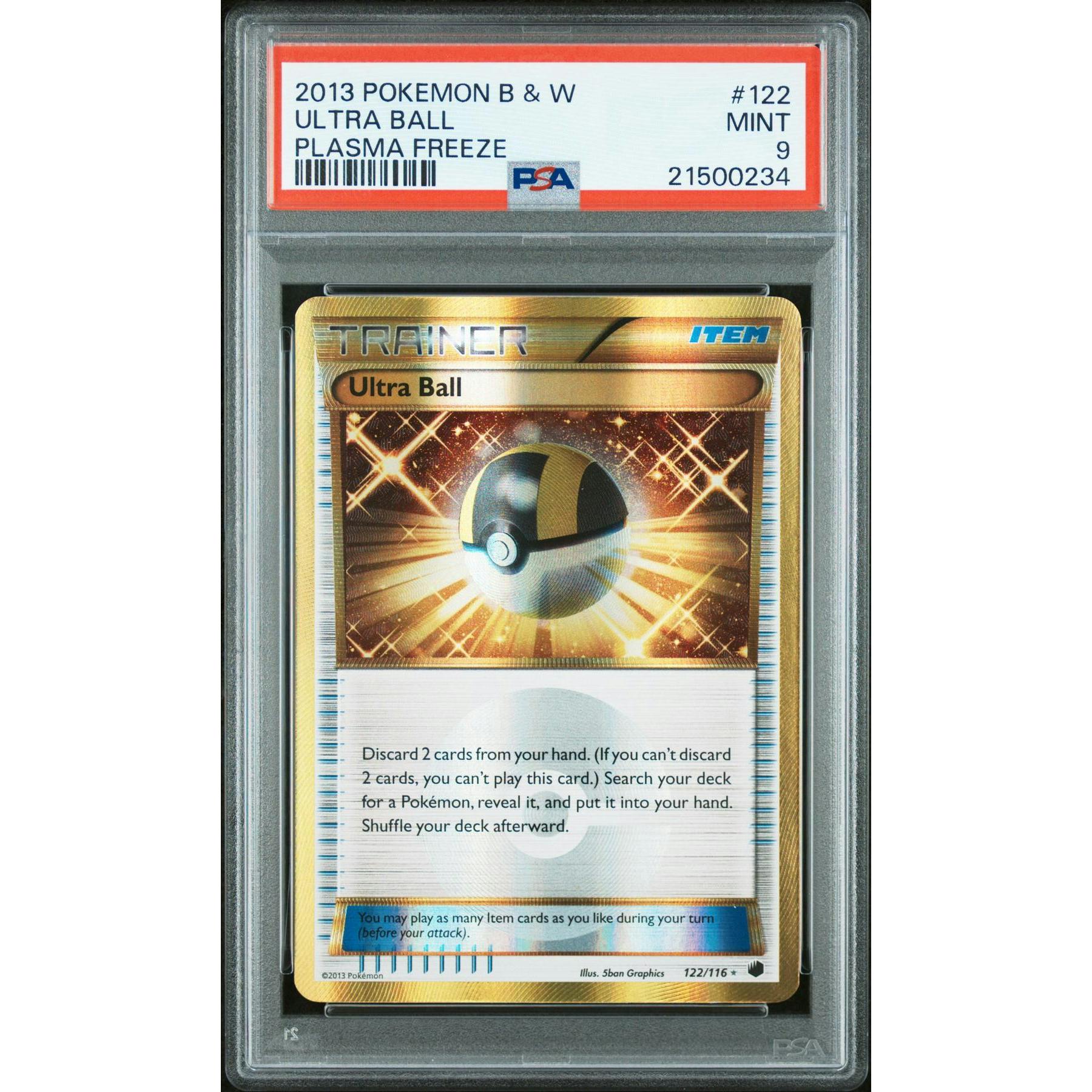 Pokemon BW Plasma Freeze Ultra Ball 122/116 PSA 9