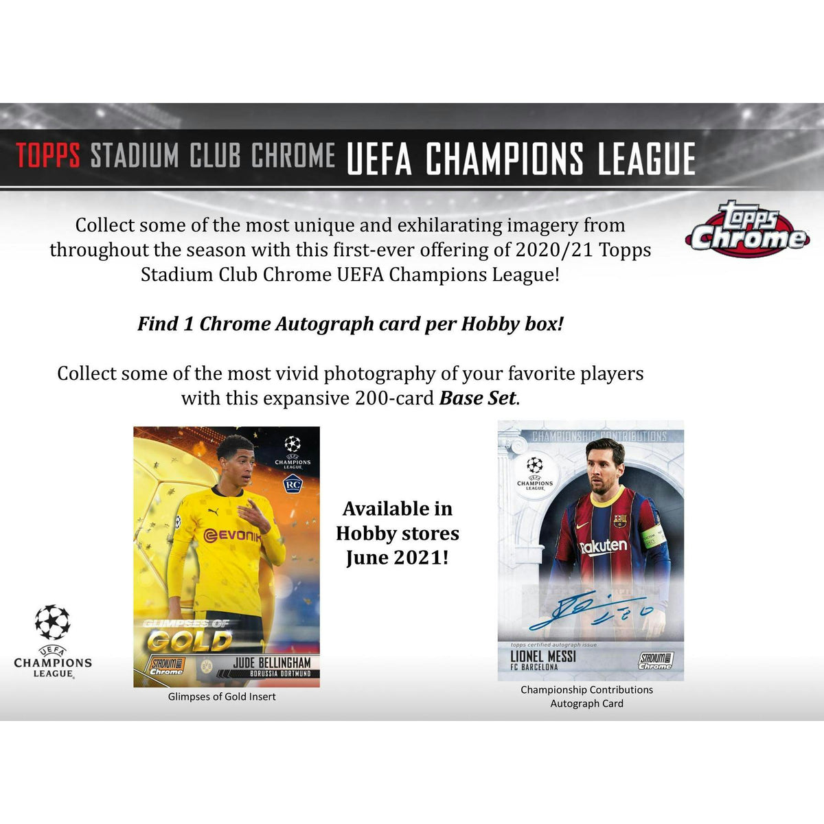 2020/21 Topps UEFA Stadium Club Chrome Soccer Hobby Box