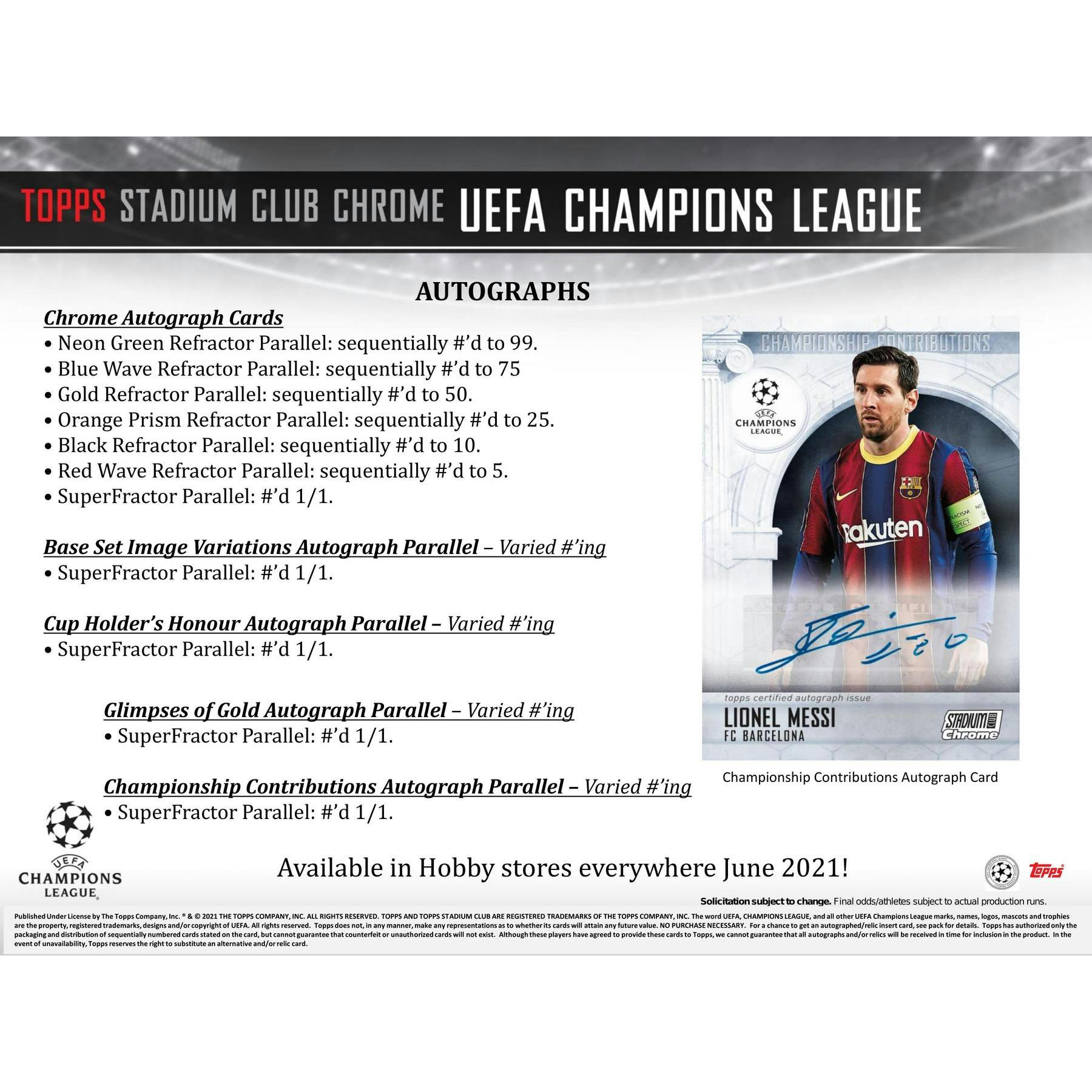 2020/21 Topps UEFA Stadium Club Chrome Soccer Hobby Box