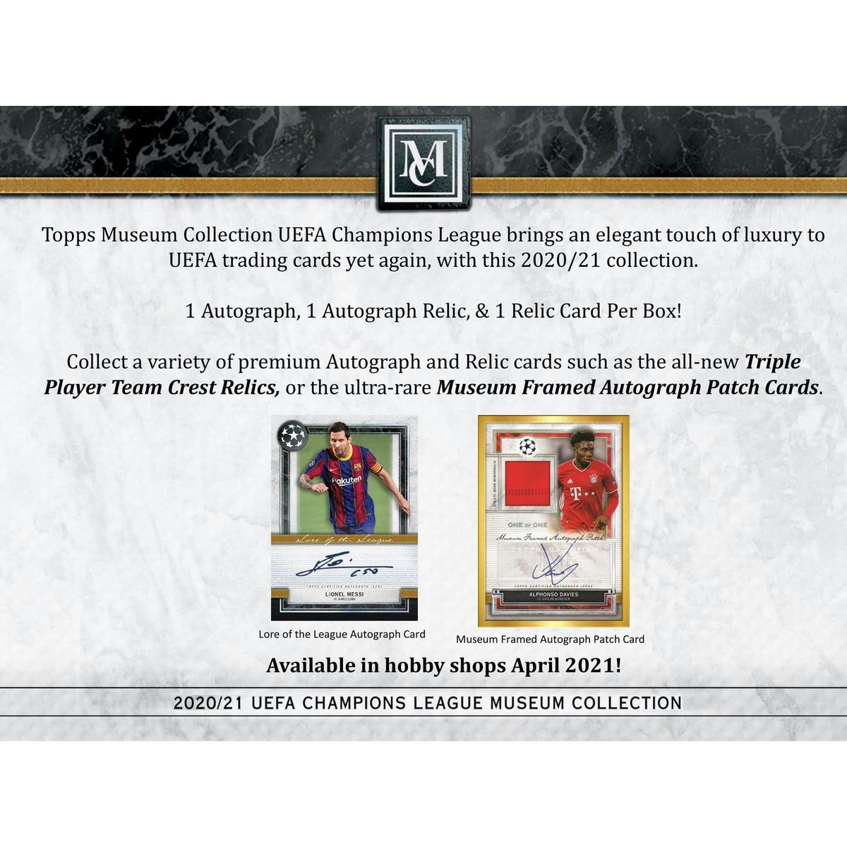 2020/21 Topps UEFA Champions League Museum Collection Soccer Hobby 12-Box Case