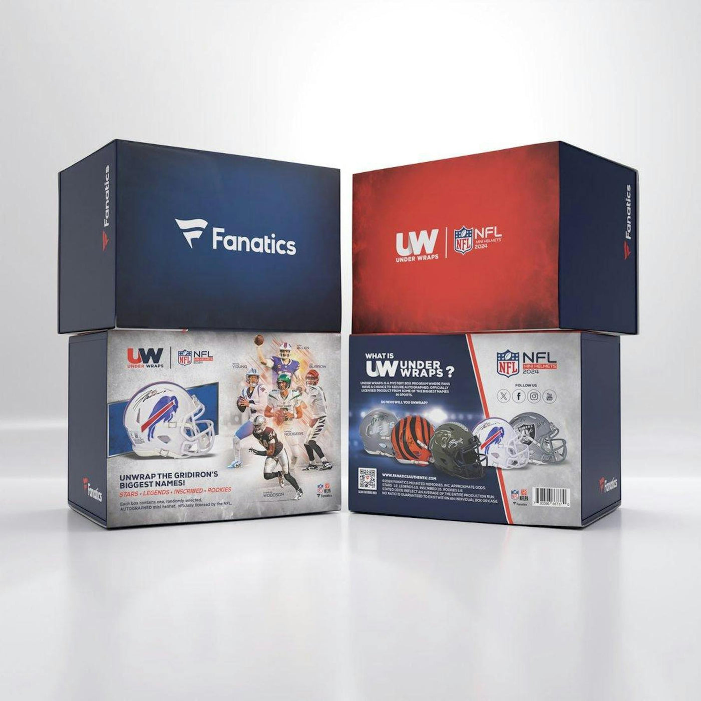 2024 Fanatics Authentics Under Wraps Autographed NFL Mini Helmet Hobby Box (Reed Buy)