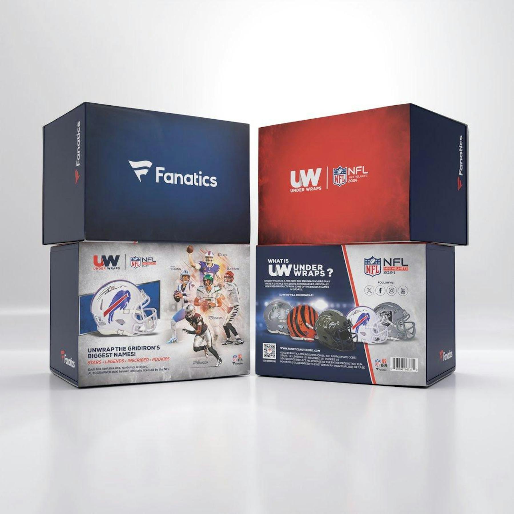 2024 Fanatics Authentics Under Wraps Autographed NFL Mini Helmet Hobby Box (Reed Buy)