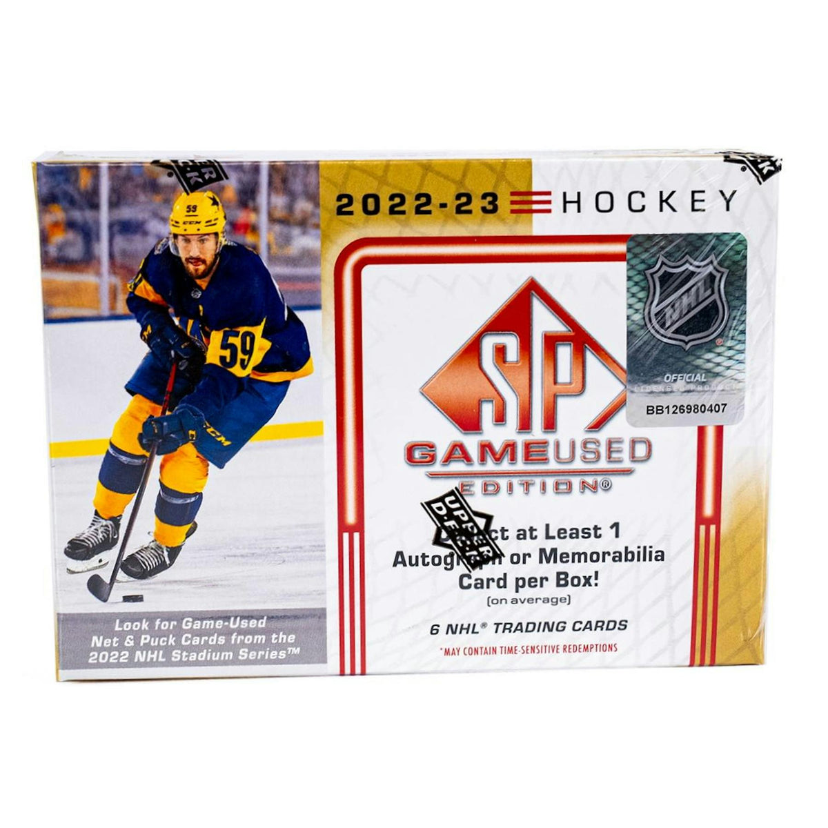 2022/23 Upper Deck SP Game Used Hockey Hobby 18-Box Case