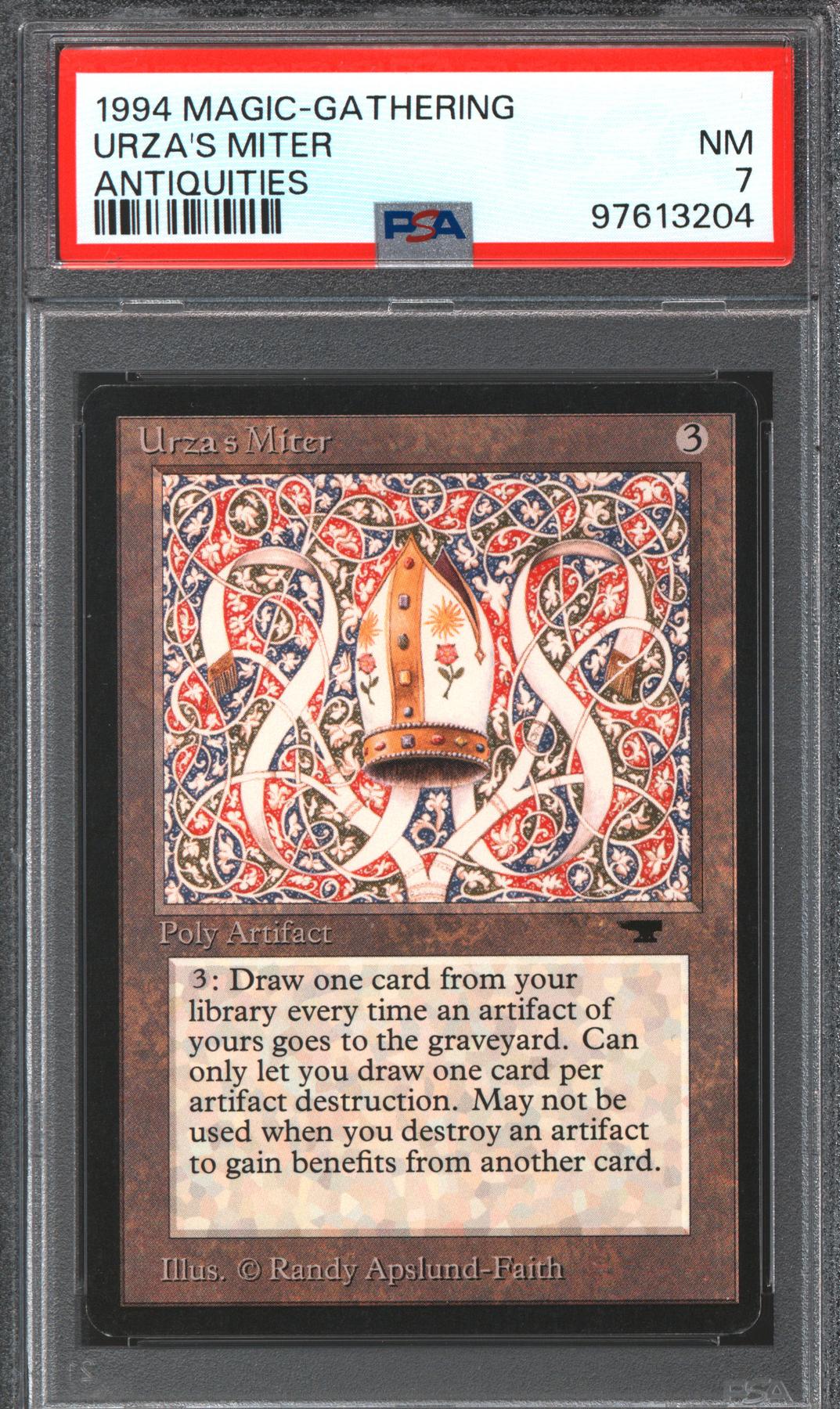 Magic the Gathering Antiquities Urza's Miter PSA 7 LIGHTLY PLAYED LP