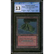 Magic the Gathering Beta Volcanic Island CGC 3.5 Pedigree MP HP #17