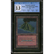 Magic the Gathering Beta Volcanic Island CGC 3.5 Pedigree MP HP #18