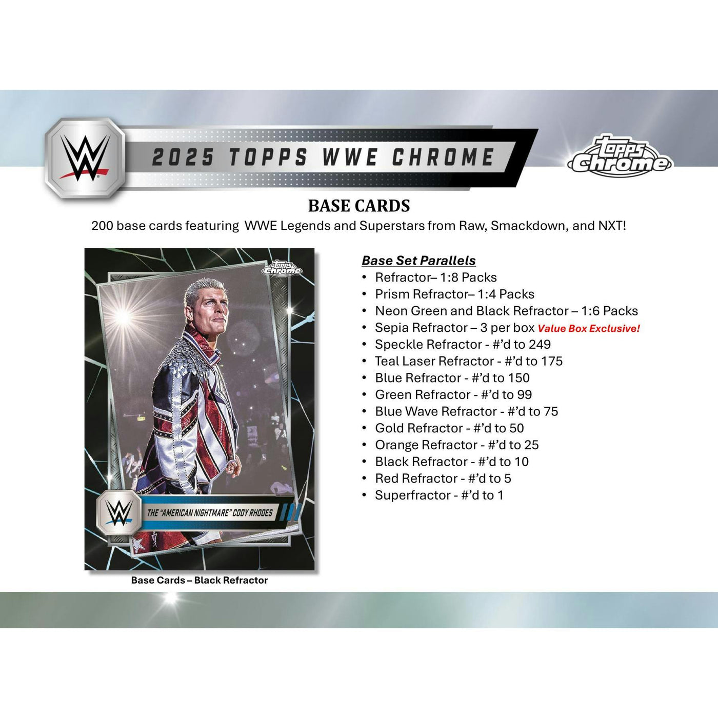2025 Topps Chrome WWE Wrestling Blaster 40-Box Case