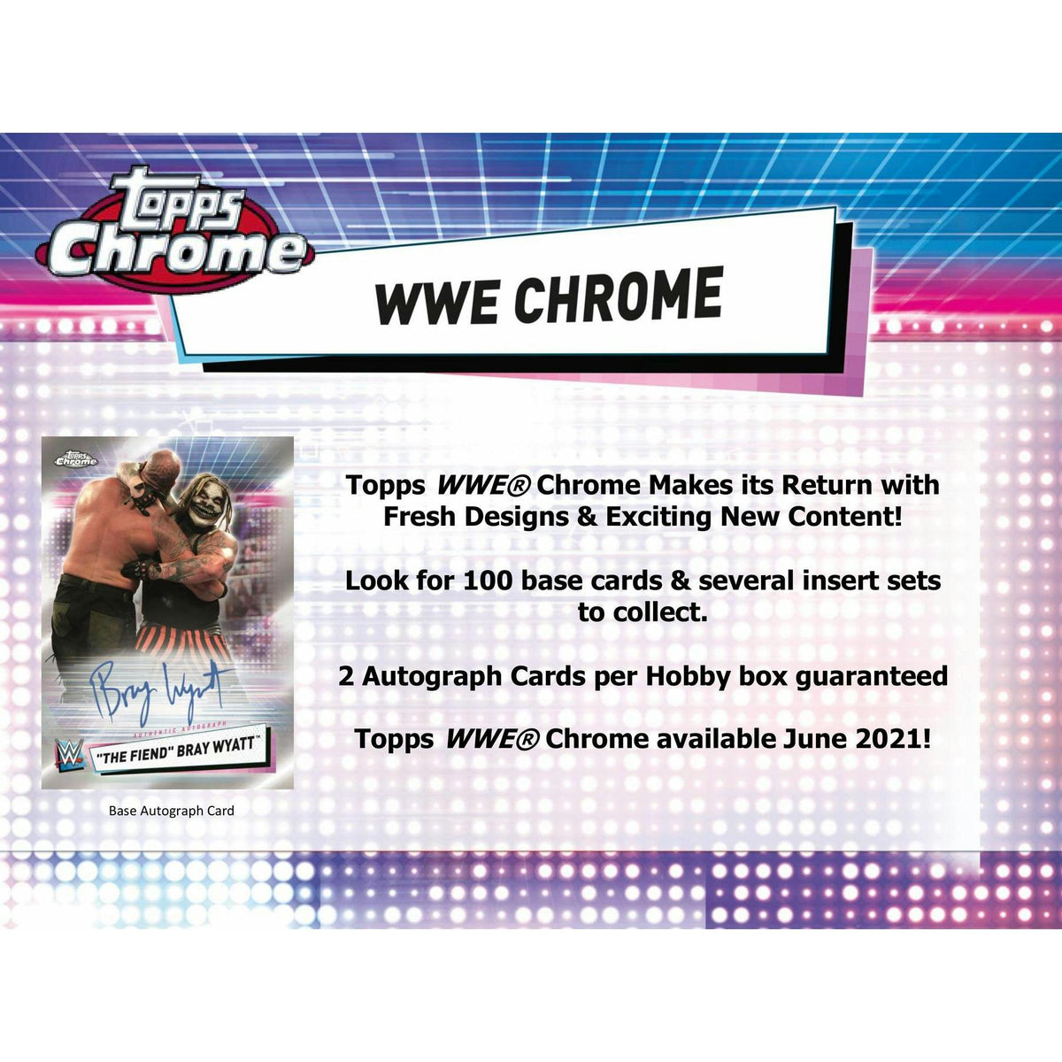2021 Topps WWE Chrome Wrestling Hobby Box (Reed Buy)